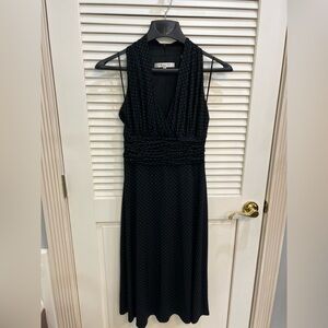 Black polka dot dress, size 6